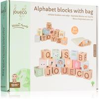 Jouco The Wildies Family Alphabet Blocks with Bag cubes wooden 12 m+ 30 pc