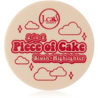J.Cat Beauty 2 In 1 Piece Of Cake blusher with illuminator shade 103 McFlirty 12.1 g