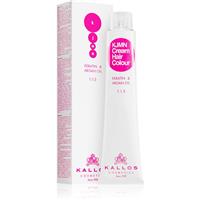 Kallos KJMN Professional Cream Hair Colour Keratin & Argan Oil hair colour with keratin and argan oil shade 1.10 Blue Black 100 ml