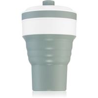 KidPro Collapsible Mug cup with straw Grey 350 ml