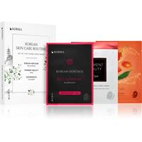 KORIKA KOREAN SKIN CARE ROUTINE SET OF 3 ANTI-AGING SHEET MASKS set with anti-wrinkle effect