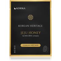 KORIKA Korean Heritage Jeju Honey & AHA-BHA Complex Cleansing Sheet Mask cleansing sheet mask 25 g