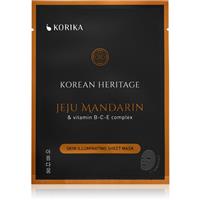 KORIKA Korean Heritage Jeju Mandaring & Vitamin B-C-E Complex Skin Illuminating Sheet Mask brightening sheet mask 25 g