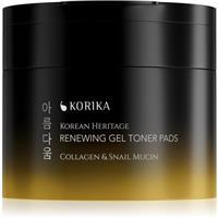 KORIKA Korean Heritage Collagen & Snail Mucin Renewing Gel Toner Pads revitalising gel toner pads 70 pc