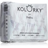 Kolorky Day Feathers disposable organic nappies size S 3-6 Kg 25 pc
