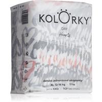 Kolorky Day Hearts disposable organic nappies size XL 12-16 Kg 17 pc