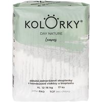 Kolorky Day Nature Bambus Leaves disposable organic nappies size XL 12-16 Kg 17 pc