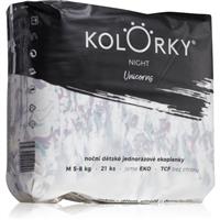 Kolorky Night Unicorn disposable organic nappies for complete night protection size M 5-8 Kg 21 pc
