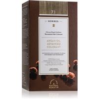 Korres Argan Oil permanent hair dye with argan oil shade 7.1 Ash Blonde 50 ml