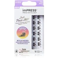 KISS imPRESS Just Press & GO ! knott-free individual cluster lashes Edgy Whispy C 12 pc