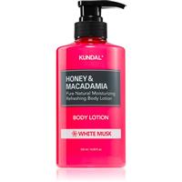 KUNDAL Honey & Macadamia White Musk nourishing body milk with moisturising effect 500 ml
