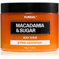 KUNDAL Macadamia & Sugar Body Scrub Pink Grapefruit gentle body scrub with soothing effect 550 g