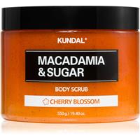 KUNDAL Macadamia & Sugar Cherry Blossom sugar scrub with shea butter 550 g