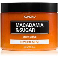 KUNDAL Macadamia & Sugar White Musk sugar scrub with shea butter 550 g
