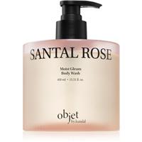 KUNDAL Objet Moist Gleam Body Wash perfumed shower gel for intensive hydration with aroma Santal Rose 450 ml