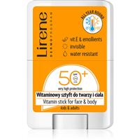 Lirene Vitamin Stick For Face&Body topical sunscreen stick for face and body SPF 50 15 g