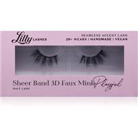 Lilly Lashes Sheer Band 3D Faux Mink Half Lash false eyelashes type Playful 1 pair