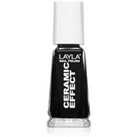 Layla Cosmetics Ceramic Effect nail polish shade N.31 Pure Black 10 ml
