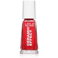 Layla Cosmetics Ceramic Effect nail polish shade N. 45 Coral Bay 10 ml