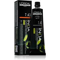 LOral Professionnel Inoa permanent hair dye ammonia-free shade 7.43 60 ml