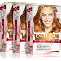 LOral Paris Excellence Creme hair colour shade 7,43 Blonde Copper