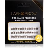 Lash Brow Press&Go Self-Adhesive Eyelashes self-adhesive cluster lashes Daily Natural Brownie 1 pc