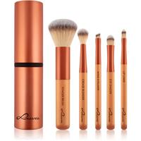 Luvia Cosmetics Travel Set makeup brush set with a pouch for travelling Sunset Crush 7 pc