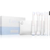 Luvia Cosmetics Duo Voyage travel brush set with bag Blue Horizon 7 pc