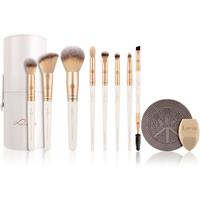 Luvia Cosmetics Prime Vegan makeup brush set with a pouch Sparkling Wine 10 pc