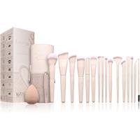 Luvia Cosmetics Nude Aura Pro makeup brush set with a pouch