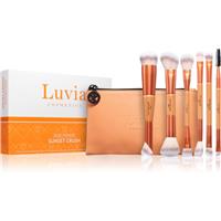 Luvia Cosmetics Duo Voyage makeup brush set with a pouch Sunset Crush 7 pc