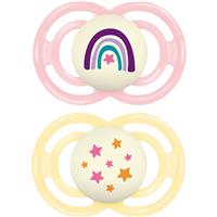 MAM Perfect Night 16+ months dummy Pink/ Yellow 2 pc