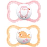 MAM Air 6+ months dummy Pink/ Orange 2 pc