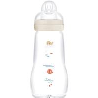 MAM Feel Good Glass Baby Bottle glass anti-colic bottle 2m+ Beige 260 ml