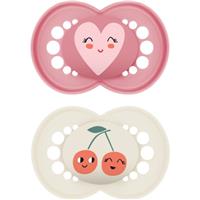 MAM Original 6+ months dummy Pink/ Beige 2 pc