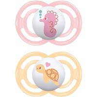 MAM Perfect 6m+ dummy Pink/ Orange 2 pc