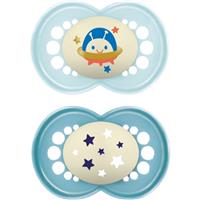 MAM Original Night 6m+ dummy Turquoise 2 pc