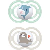 MAM Perfect 6+ months dummy Mint/ Grey 2 pc