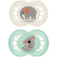 MAM Original 6+ months dummy Beige/ Turquoise 2 pc