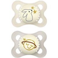 MAM Original Night 0m+ dummy Beige/ Grey 2 pc