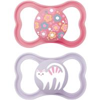 MAM Supreme Double Box 6+ months dummy Pink/ Purple 2 pc