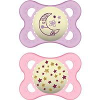MAM Original Night 0m+ dummy Girl 2 pc