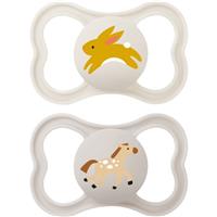 MAM Supreme 6m+ dummy Beige/ Grey 2 pc