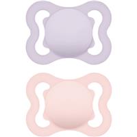 MAM Supreme 0m+ dummy Purple/ Pink 2 pc