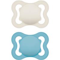 MAM Supreme 0m+ dummy Turquoise/ Beige 2 pc