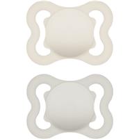 MAM Supreme 0m+ dummy Beige/ Grey 2 pc