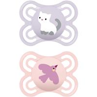 MAM Perfect 0+m, dbl box dummy Pink/ Purple 2 pc