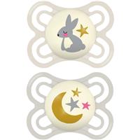 MAM Perfect Night 0+ months dummy Beige/ Grey 2 pc