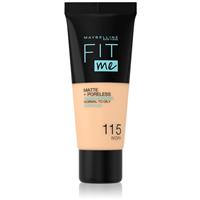 MAYBELLINE NEW YORK Fit Me! Matte+Poreless mattifying foundation for normal to oily skin shade 115 Ivory 30 ml