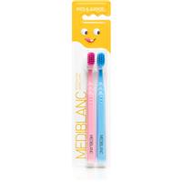 MEDIBLANC KIDS & JUNIOR Ultra Soft toothbrush for children ultra soft Pink, Blue 2 pc